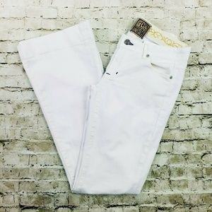 Rich & Skinny Y2K Inspired Off White Bootcut Jeans Stretch Denim Womens 27
